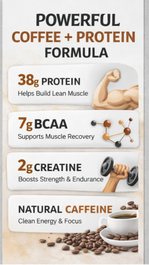 KIRA ISO-UP PLANT PROTEIN: Classic flavor with Real Coffee, Creatine & BCAA
