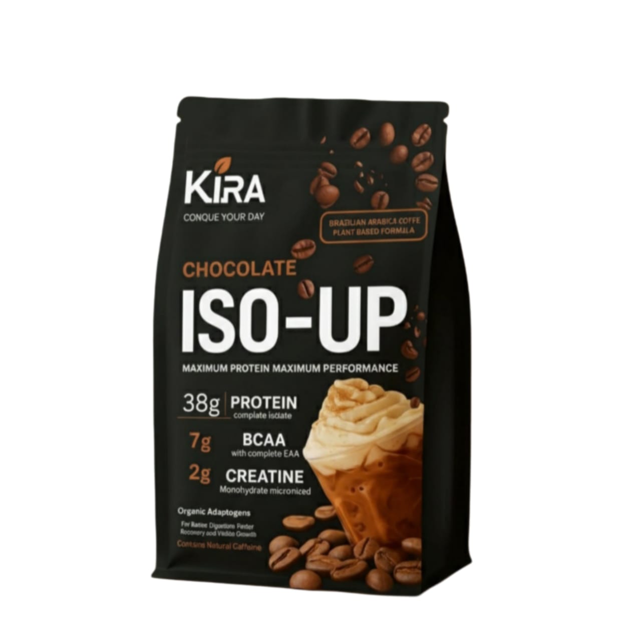 KIRA ISO-UP: Max Performance Protein with Real Coffee, Creatine & BCAA in Chocolate flavour