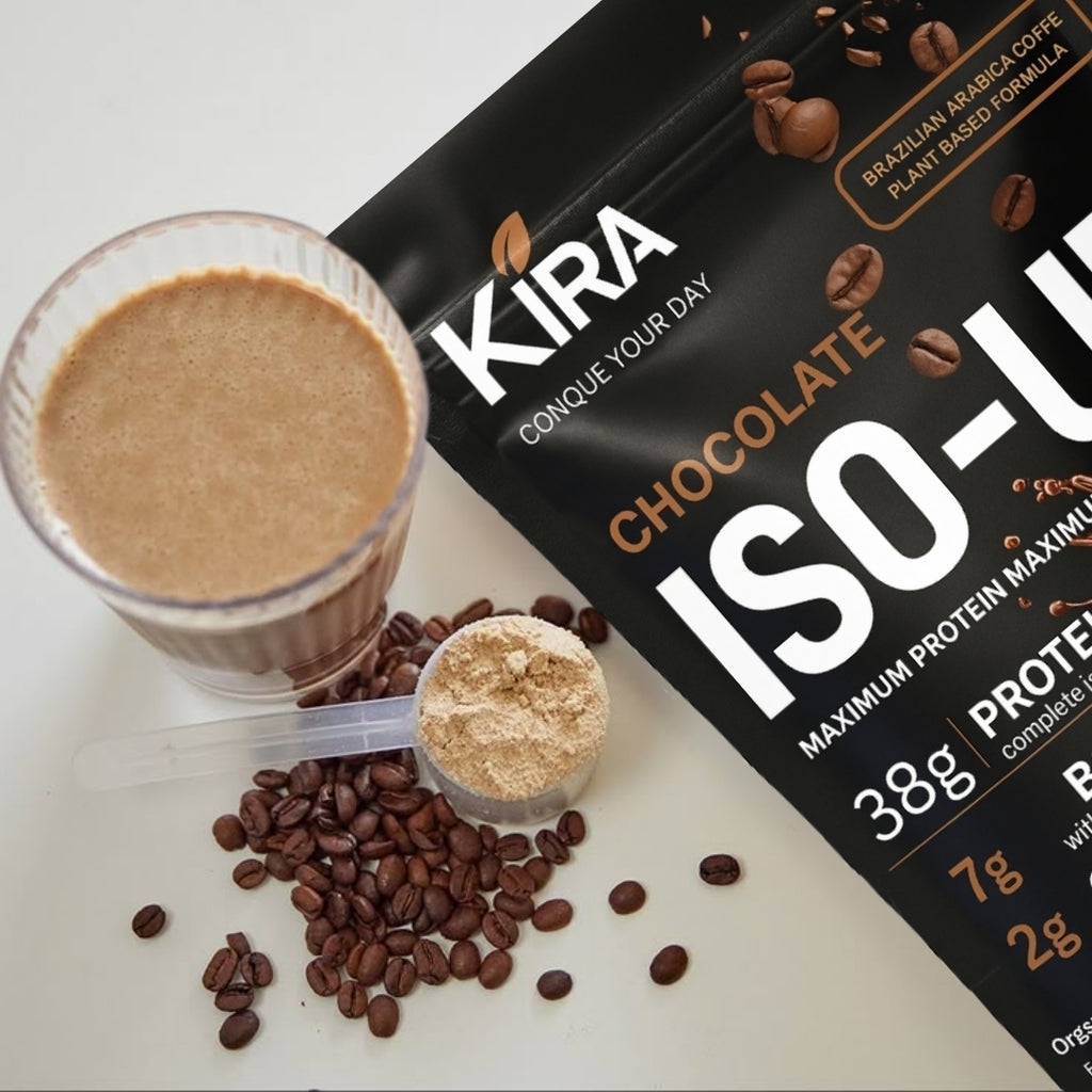 KIRA ISO-UP Max Performance Protein (Trail Pack)- with Real Coffee, Creatine and BCAA