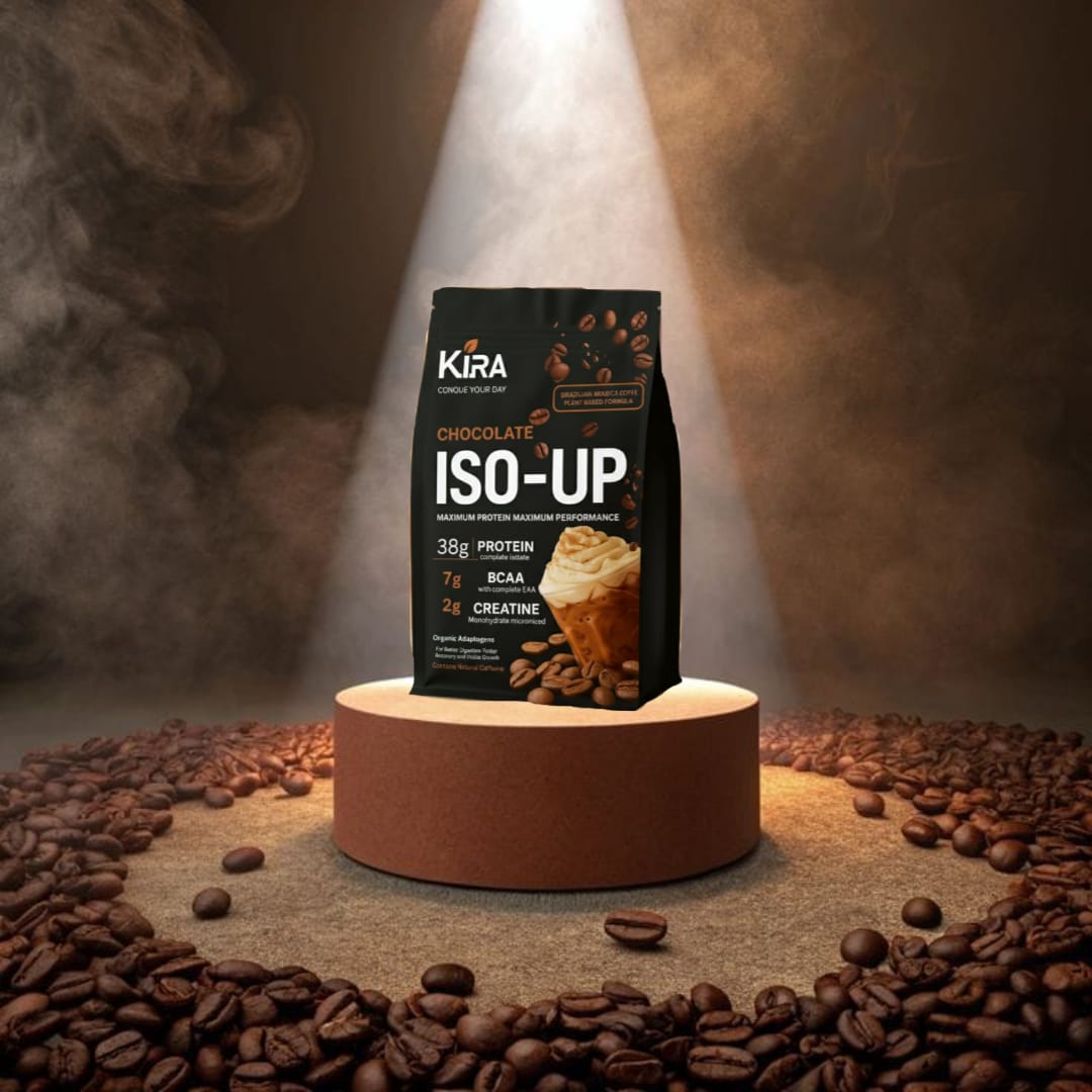 KIRA ISO-UP: Max Performance Protein with Real Coffee, Creatine & BCAA in Chocolate flavour