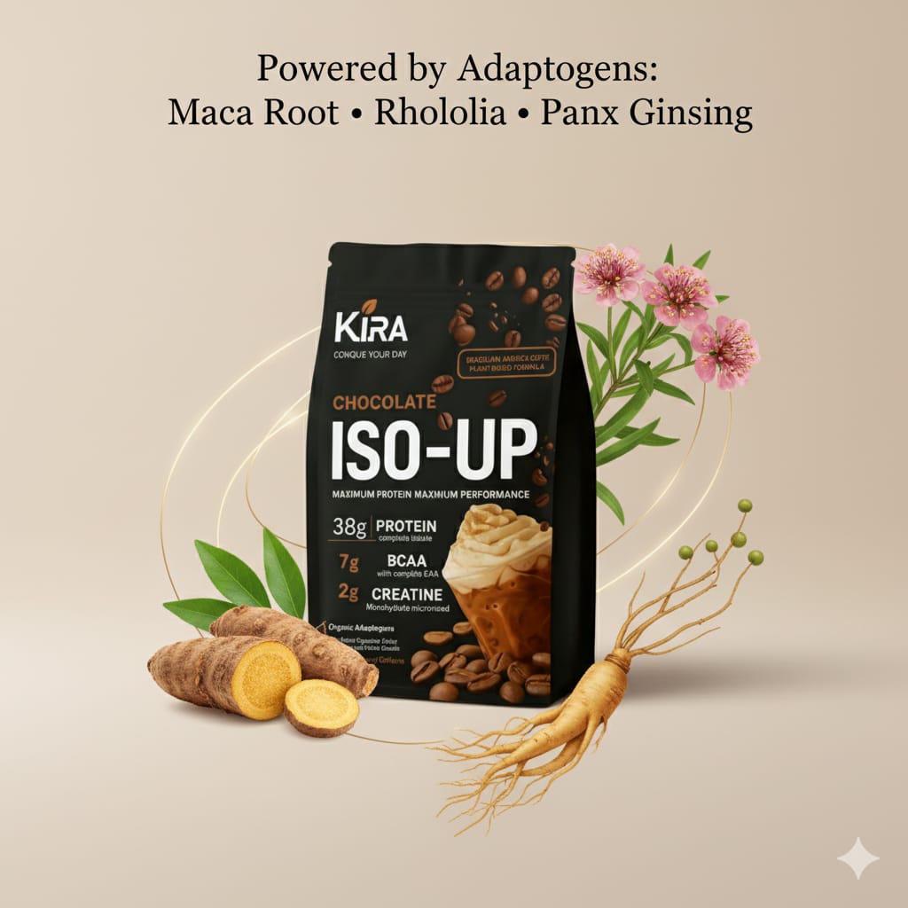KIRA ISO-UP: Max Performance Protein with Real Coffee, Creatine & BCAA in Chocolate flavour